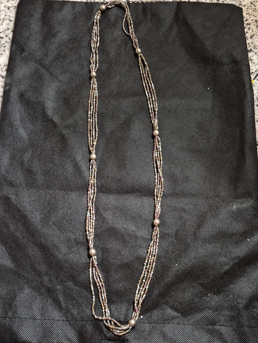 Vintage Boho Multi-Strand Seed Beaded Long Statement Necklace 38
